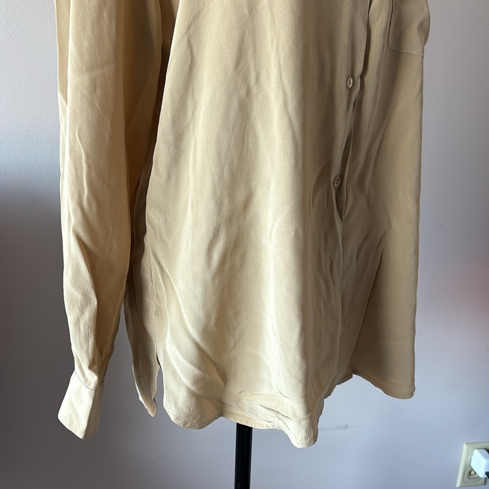 Vintage Silk button down shirt size L - Picture 8 of 8